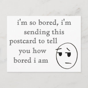 Postal "estoy tan aburrido" Postcard