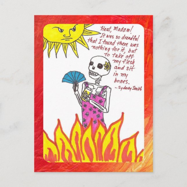 Postal Estoy tan caliente (Anverso)