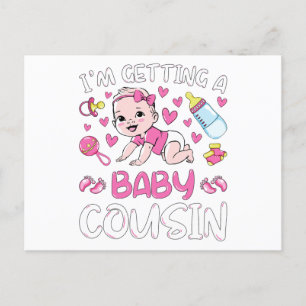 Postal Estoy Teniendo Un Primo Bebe Revelación De Género 