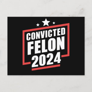 Postal Estoy votando al condenado Felon 2024 Trump