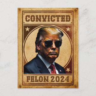Postal Estoy votando por el convicto Felon Trump Mugshot