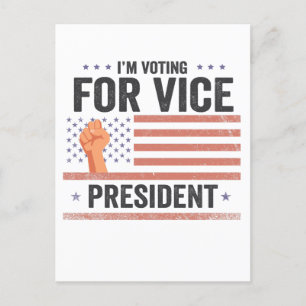 Postal Estoy votando por el regalo de la elección del vic