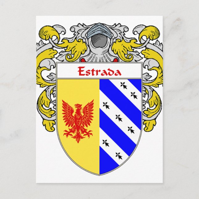 Postal Estrada Coat of Arms (Mantleed) (Anverso)