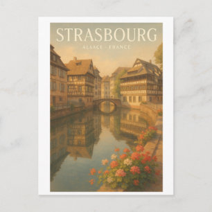 Postal Estrasburgo — ciudad romántica de Francia