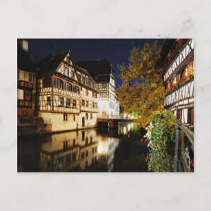 Postal Estrasburgo de noche