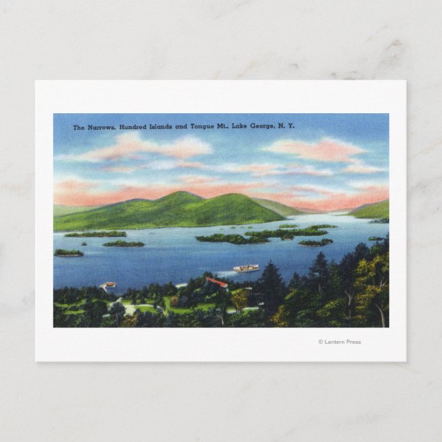 Postal estrechos, cientos de islas, vistas de las montaña (Anverso)