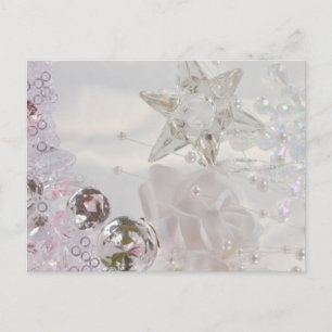 Postal Estrella blanca y cristales