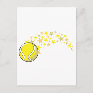 Postal Estrella brillante de bolas de tenis