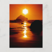 Estrella brillante - Rock facial, Bandon, Oregón
