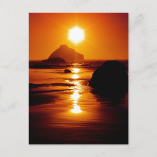 Postal Estrella brillante - Rock facial, Bandon, Oregón