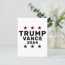 Postal Estrella clásica Trump Vance 2024