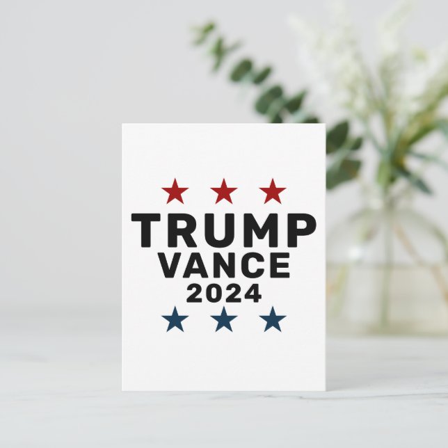 Postal Estrella clásica Trump Vance 2024 (Anverso de pie)