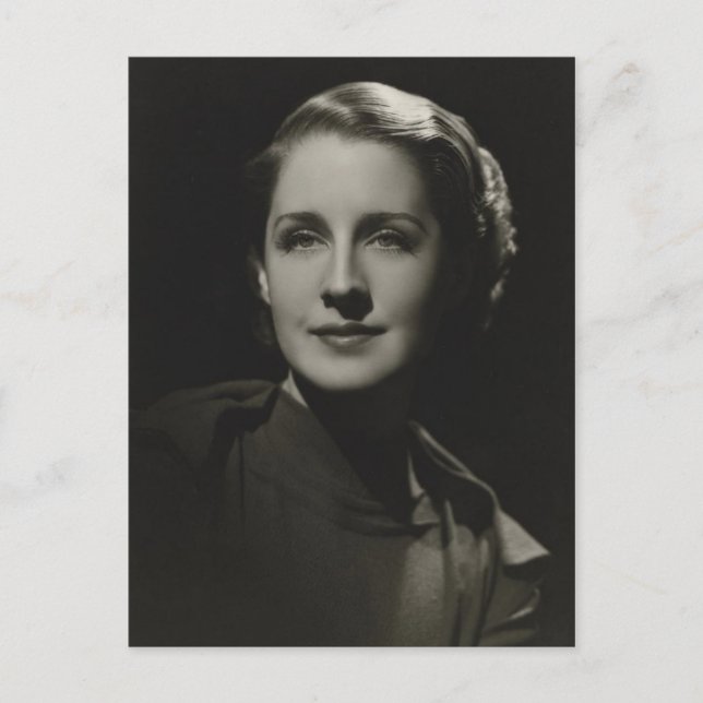 Postal Estrella de cine en movimiento, Norma Shearer Vint (Anverso)