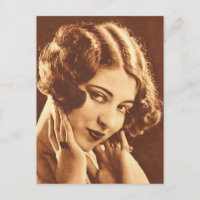 Estrella de cine silenciosa de las mujeres retro v