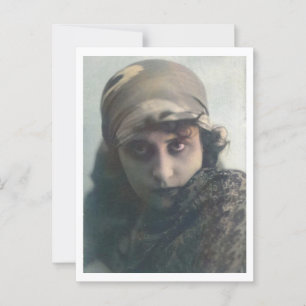 Postal Estrella de cine silenciosa rusa de los años 1910