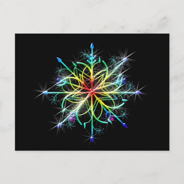 Postal Estrella de color retro (Anverso)