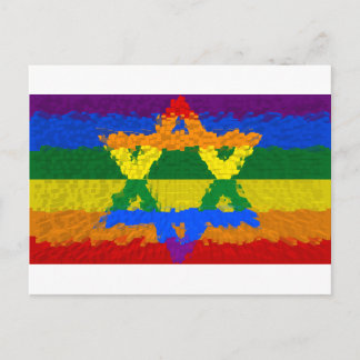 Postal Estrella de David - Judía - Orgullo Gay