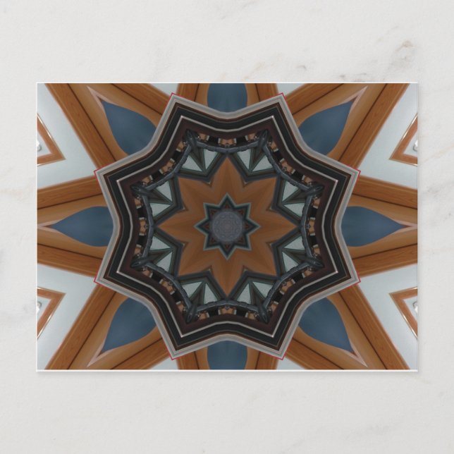 Postal Estrella de Kaleidoscope Brown (Anverso)