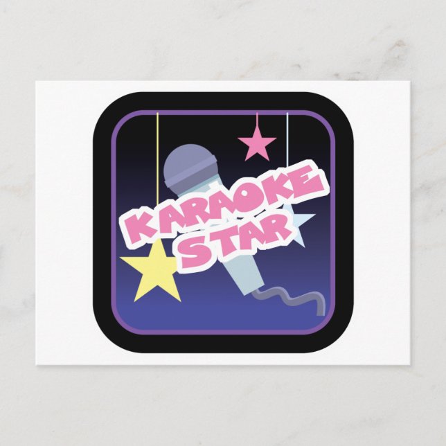 Postal estrella de karaoke (Anverso)