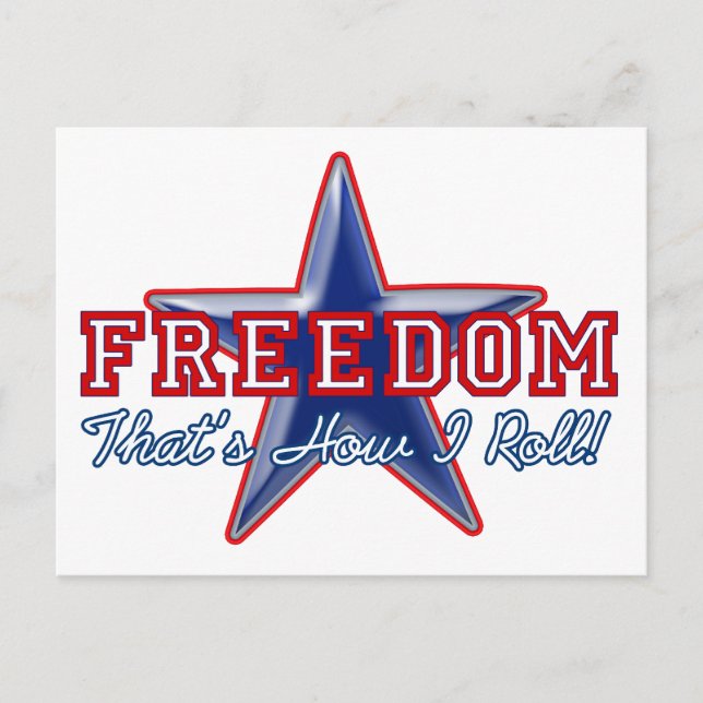 Postal Estrella de la Libertad, cómo hago rodar (Anverso)