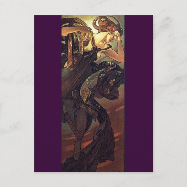 Postal Estrella de la noche - Art Nouveau (Anverso)