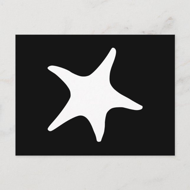 Postal Estrella de mar BW (Anverso)