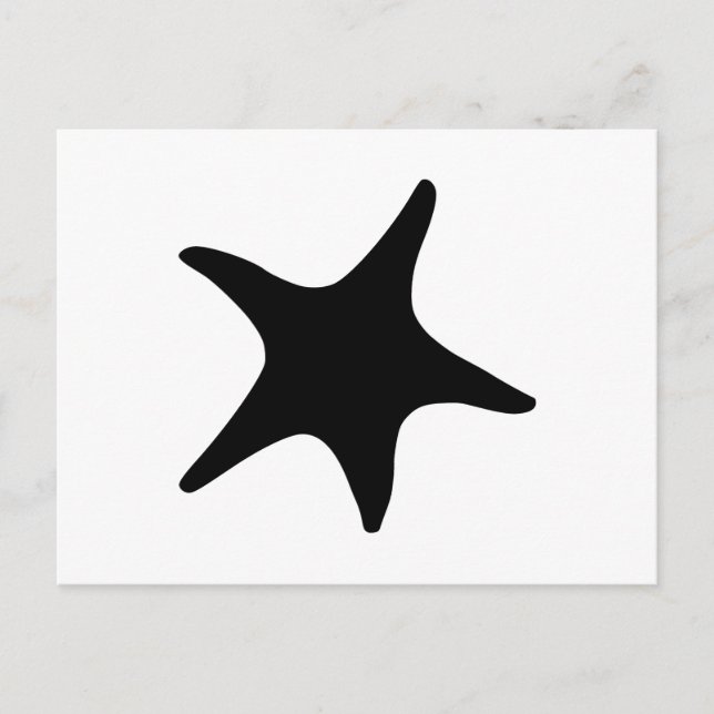Postal Estrella de mar BW (Anverso)