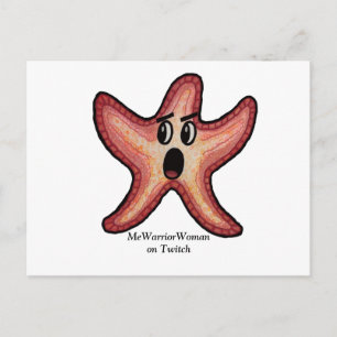 Postal Estrella de mar conmocionada, MeWarriorWoman en Tw