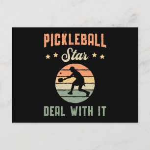 Postal Estrella De Pickleball Lidiar Con El Jugador De Pa