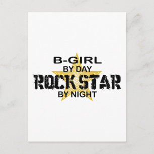 Postal Estrella de rock B-Chica por noche