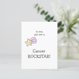 Postal ¡Estrella de Rock contra el Cáncer! ¡Me siento muy