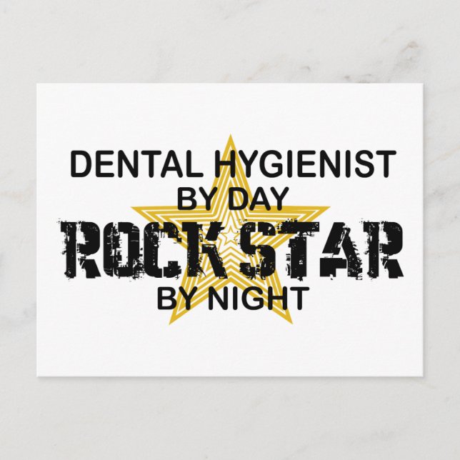 Postal Estrella de rock higiénico dental (Anverso)