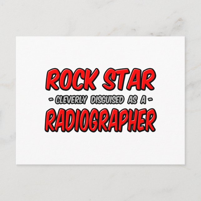 Postal Estrella de rock.. Radiografo (Anverso)