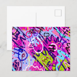 Postal Estrella de salida: arte abstracto