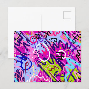 Postal Estrella de salida: arte abstracto