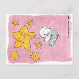 Postal Estrella de Sheepdog inglesa