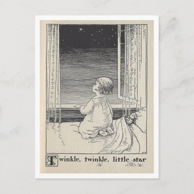 Postal Estrella de Twinkle, Ilustracion de libros de époc (Anverso)