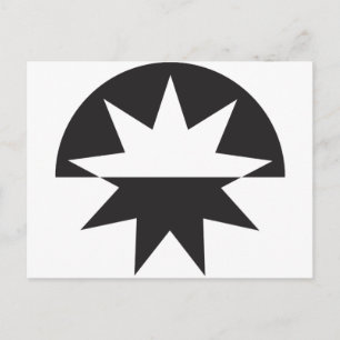 Postal Estrella del Deco Blanco Negro