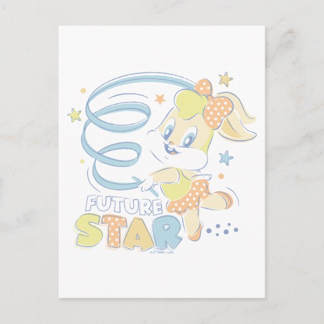 Postal Estrella del futuro de Baby Lola Bunny (Anverso)