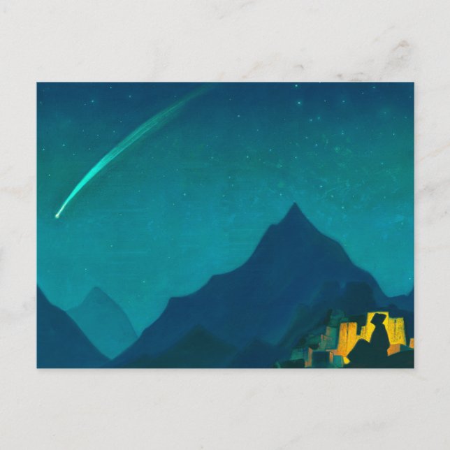 Postal Estrella del héroe, 1936 por Nicholas Roerich (Anverso)