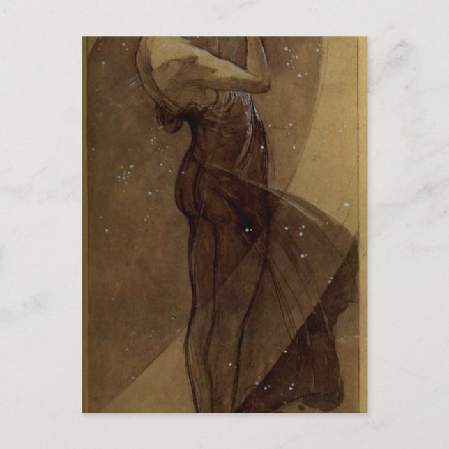 Postal Estrella del Norte por Alphonse Mucha (Anverso)