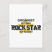 Estrella del rock del organista por noche