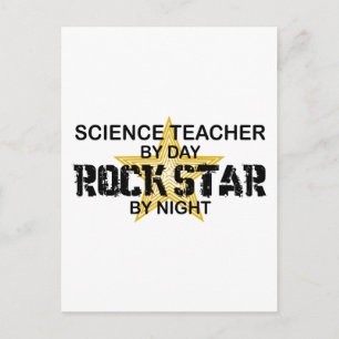 Postal Estrella del rock del profesor de ciencias por noc