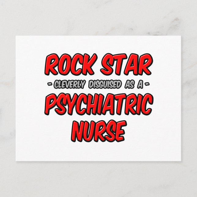Postal Estrella del rock... Enfermero psiquiátrico (Anverso)