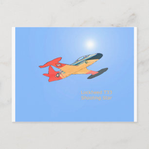 Postal Estrella del tiroteo Lockheed T33
