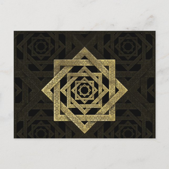 Postal Estrella dorada de Lakshmi - Ashthalakshmi (Anverso)