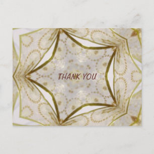 Postal Estrella elegante del Kaleidoscopio Oro