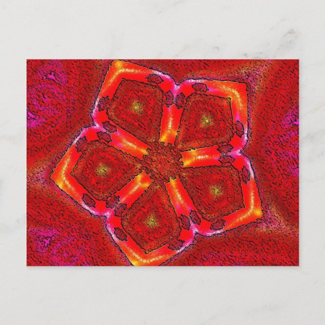 Postal estrella en rojo (Anverso)