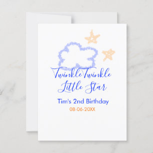 Postal Estrella fugaz cumpleaños púrpura naranja