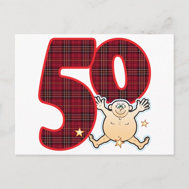 Postal Estrella Hombre de 50 Años (Anverso)